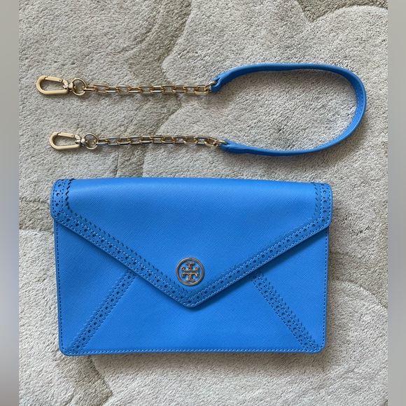 Tory Burch sky blue leather shoulder bag - Picture 4 of 14